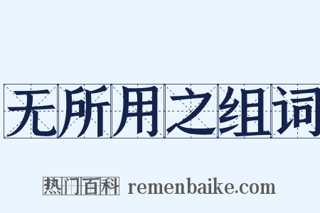 无所用之组词是什么意思的图片